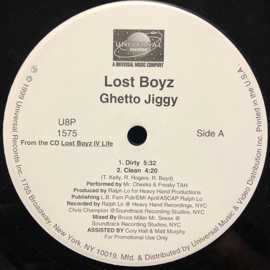 LOST BOYZ / GHETTO JIGGY (US Promo Only)