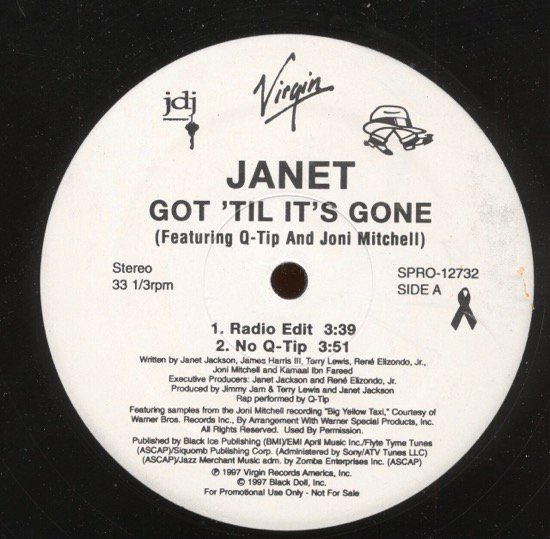 JANET FEATURING Q-TIP AND JONI MITCHELL / GOT 'TIL IT'S GONE (PROMO)