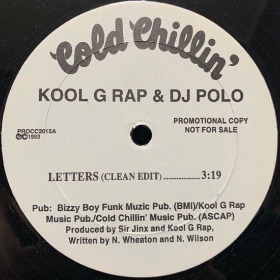 KOOL G RAP & DJ POLO / LETTERS (PROMO)