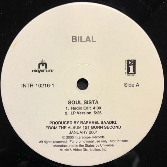 BILAL / SOUL SISTA (2000 US ORIGINAL PROMO )