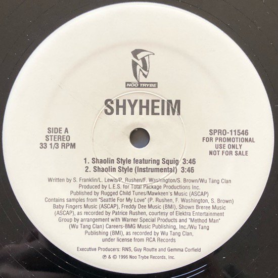 SHYHEIM / SHAOLIN STYLE Feat Method Man (96 US PROMO ONLY)