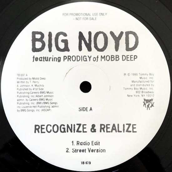 BIG NOYD / RECOGNIZE & REALIZE Feat Prodigy (1995 US PROMO ONLY RARE PRESSING)