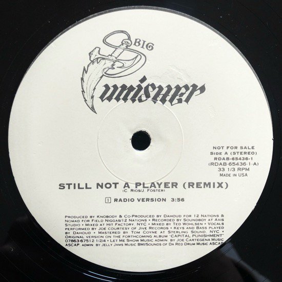 BIG PUNISHER / STILL NOT A PLAYER REMIX (96 US PROMO ONLY)