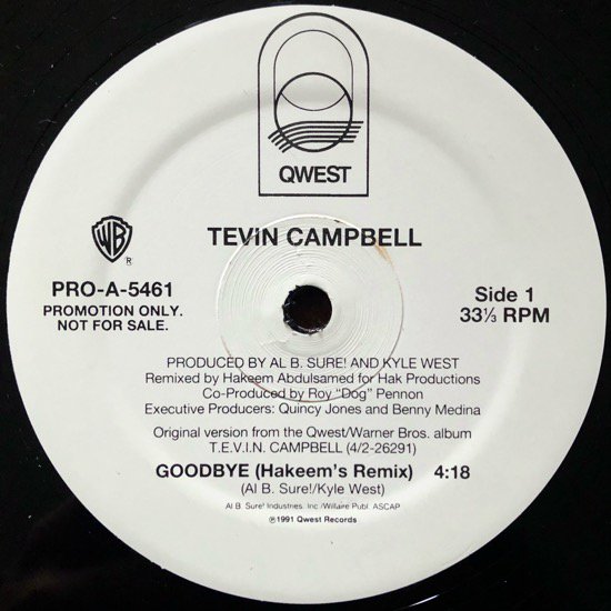 TEVIN CAMPBELL / GOODBYE (Hakeem's Remix)(1992 US PROMO ONLY VERY RARE PRESSING)