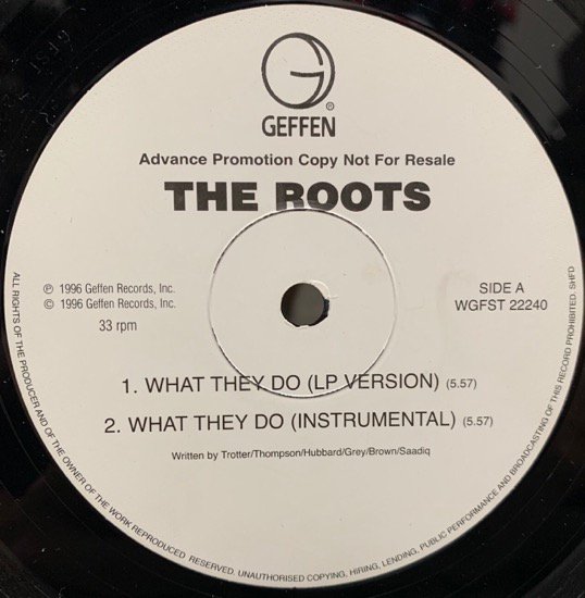  THE ROOTS / WHAT THEY DO (PROMO)