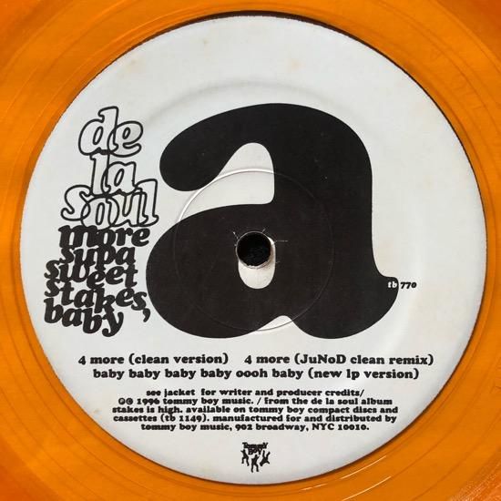 DE LA SOUL / MORE SUPA SWEET STAKES, BABY (96 US PROMO ONLY