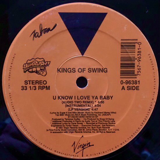 KINGS OF SWING / U KNOW I LOVE YA BABY (1991 US ORIGINAL)
