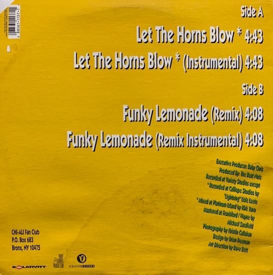 ヒップホップ+ラップ Chi-Ali - Let The Horns Blow &#39;92 Chi-Ali – Let The Horns Blow / Funky Lemonade – Vinyl (12