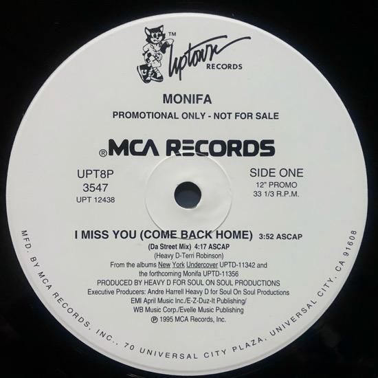 MONIFAH / I MISS YOU (COME BACK HOME)(US  PROMO)