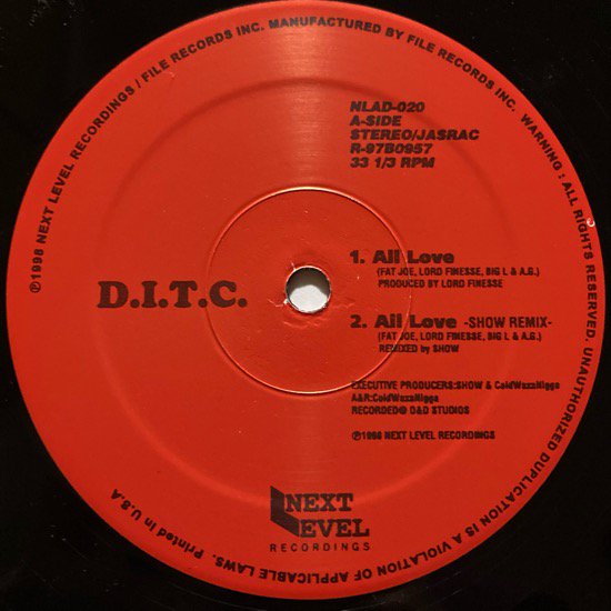 D.I.T.C. / ALL LOVE - SLASH RECORD