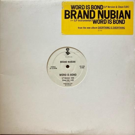 BRAND NUBIAN / WORD IS BOND (1994 US ORIGINAL PROMO)