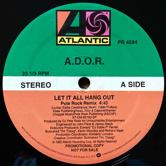 A.D.O.R. / LET IT ALL HANG OUT (1992 US ORIGINAL PROMO)
