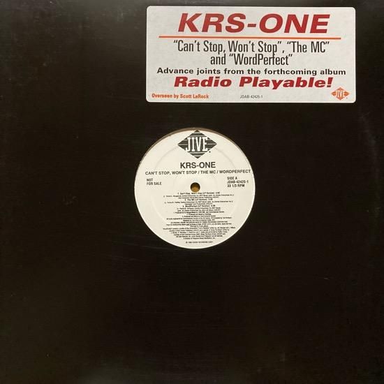 KRS-ONE / CAN'T STOP, WON'T STOP / THE MC / WORD PERFECT (1996 US ORIGINAL PROMO)