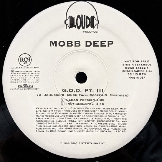 MOBB DEEP / G.O.D. PT. III (1996 US ORIGINAL PROMO)