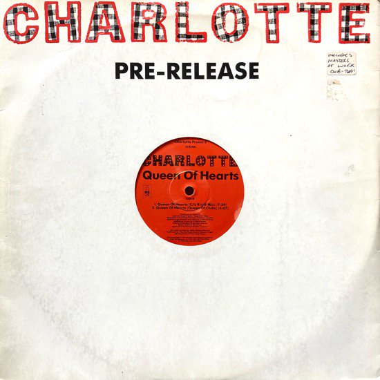 CHARLOTTE / QUEEN OF HEARTS (1994 UK ORIGINAL PROMO ONLY PRESSING W-PACK)