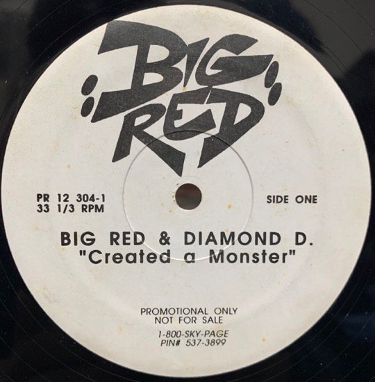 BIG RED & DIAMOND D / CREATED A MONSTER (1995 US ORIGINAL PROMO ONLY RARE PRESSING)