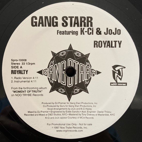 GANG STARR / ROYALTY (1997 US ORIGINAL PROMO ONLY)