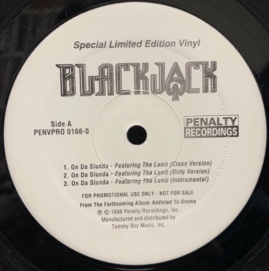 BLACKJACK / ON DA SLUNDA b/w YOUNG G'S PERSPECTIVE (1996 US ORIGINAL PROMO ONLY)