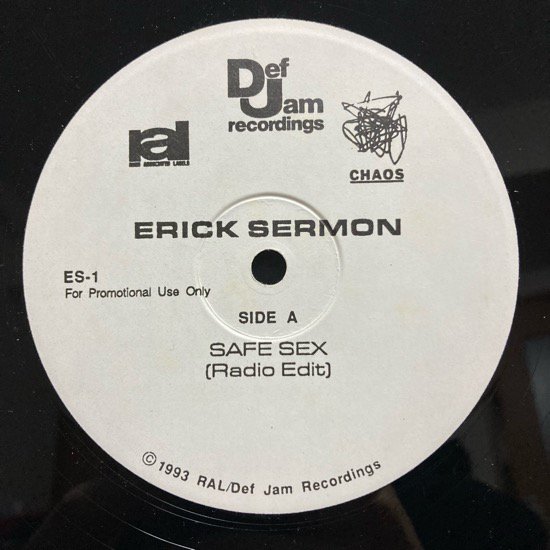 ERICK SERMON / SAFE SEX (REMIX)  (1993 US ORIGINAL PROMO ONLY RARE PRESSING)