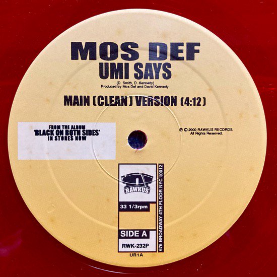 MOS DEF / UMI SAYS (2000 US ORIGINAL PROMO ONLY)