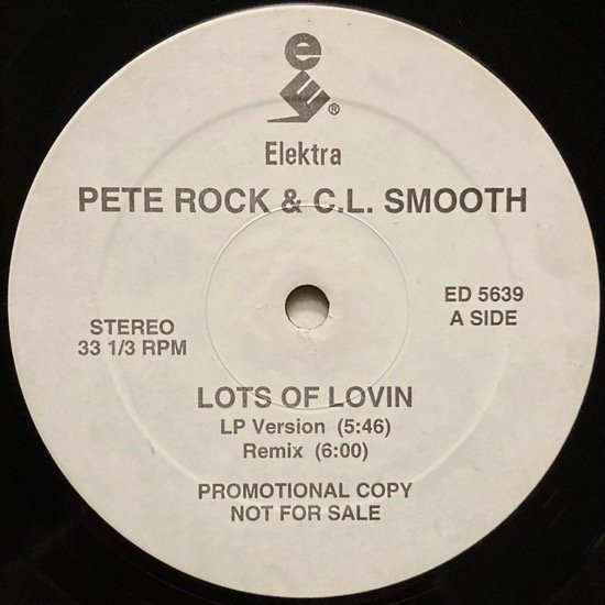PETE ROCK & C.L. SMOOTH / LOTS OF LOVIN (1993 US ORIGINAL PROMO)
