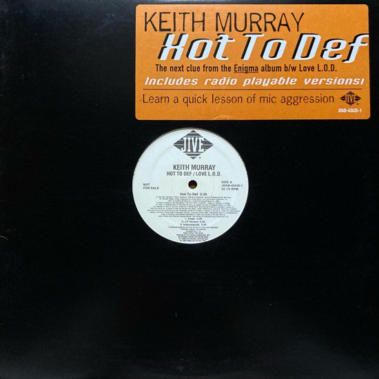 KEITH MURRAY / HOT TO DEF b/w Love L.O.D. (1996 US ORIGINAL PROMO ONLY)