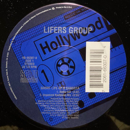 LIFERS GROUP / SHORT LIFE OF A GANGSTA Organized confusion Mix (1993 US ORIGINAL)