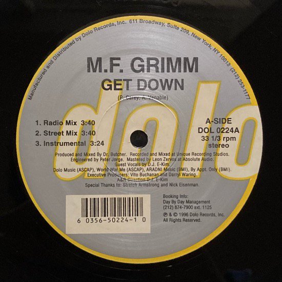 M.F. GRIMM / GET DOWN (1996 US ORIGINAL)
