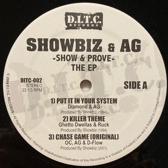 SHOWBIZ & A.G. / SHOW & PROVE (2004 US ORIGINAL)
