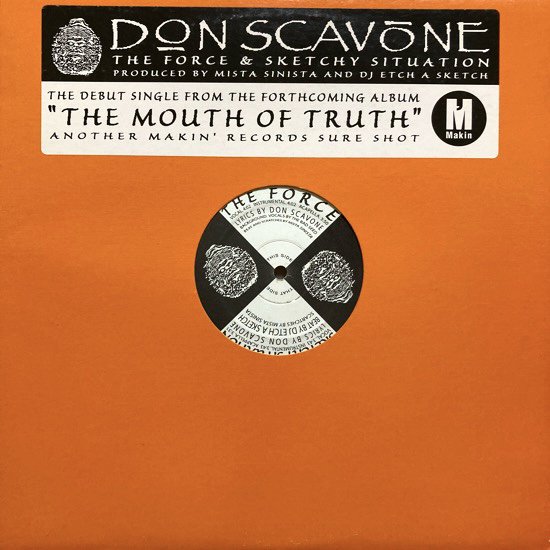 DON SCAVONE / THE FORCE b/w SKETCHY SITUATION (1998 US ORIGINAL)