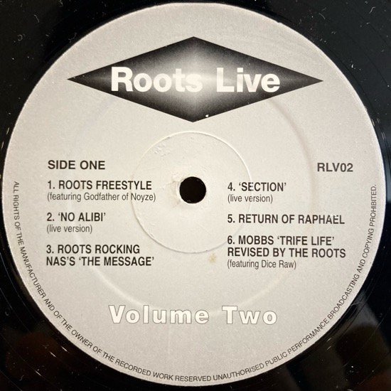 THE ROOTS / LIVE VOL. 2 (1997 US UNKNOWN PRESS)