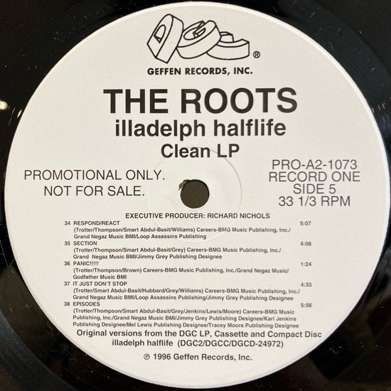 THE ROOTS / ILLADELPH HALFLIFE (CLEAN LP) (1996 US ORIGINAL PROMO)