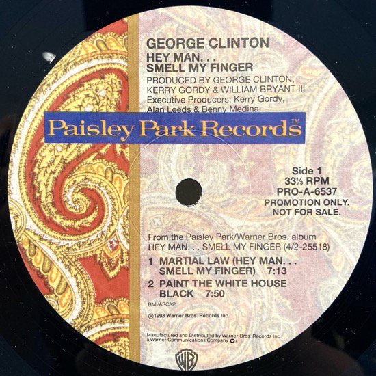 GEORGE CLINTON / HEY MAN ... SMELL MY FINGER (1993 US ORIGINAL PROMO ONLY RARE PRESS)