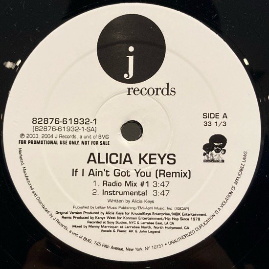 ALICIA KEYS / IF I AIN'T GOT YOU (Kanye West Remix)