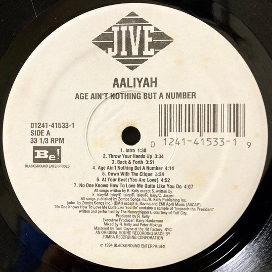 AALIYAH / AGE AIN'T NOTHING BUT A NUMBER (1994 US ORIGINAL)