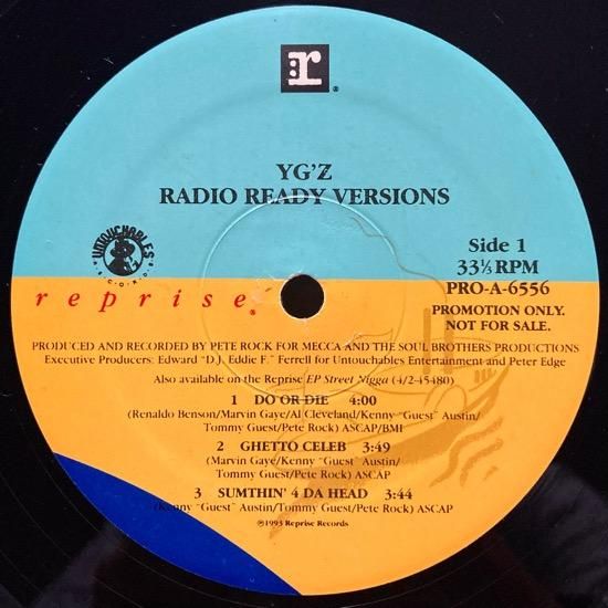 YG'Z / RADIO READY VERSIONS (1993 US ORIGINAL PROMO ONLY EP