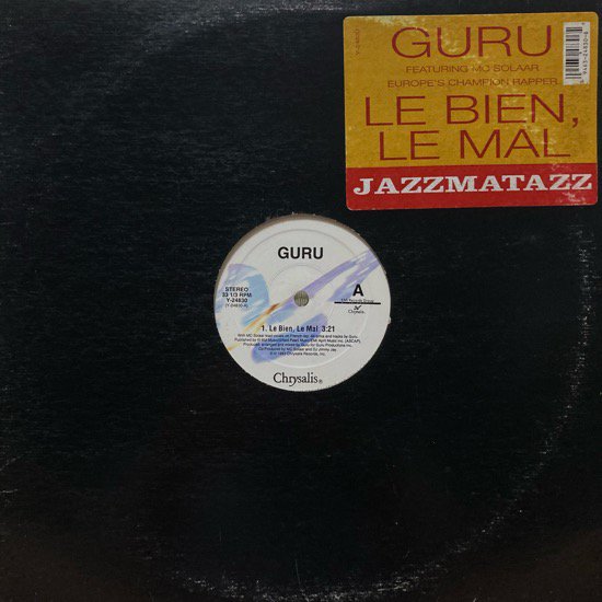 GURU FEATURING MC SOLAAR / LE BIEN, LE MAL (1993 US ORIGINAL)