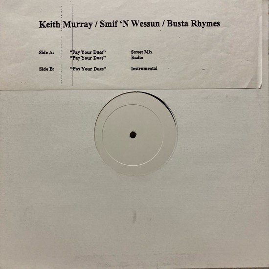 FRANKIE CUTLASS Feat Keith Murray, Smif N Wessun, Busta Rhymes / PAY YA DUES (199? US WHITE ONLY )
