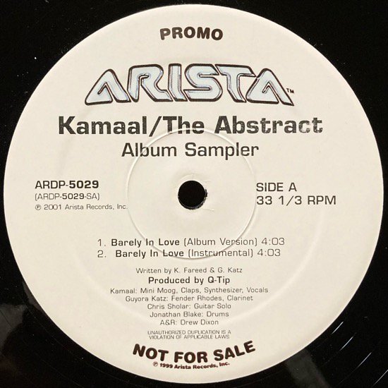KAMAAL / THE ABSTRACT (ALBUM SAMPLER) (PROMO)(2001 US ORIGINAL PROMO)