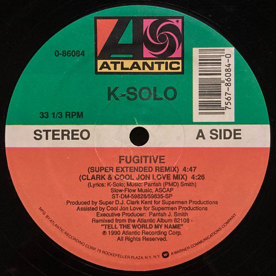 K-SOLO / FUGITIVE (1991 US ORIGINAL)