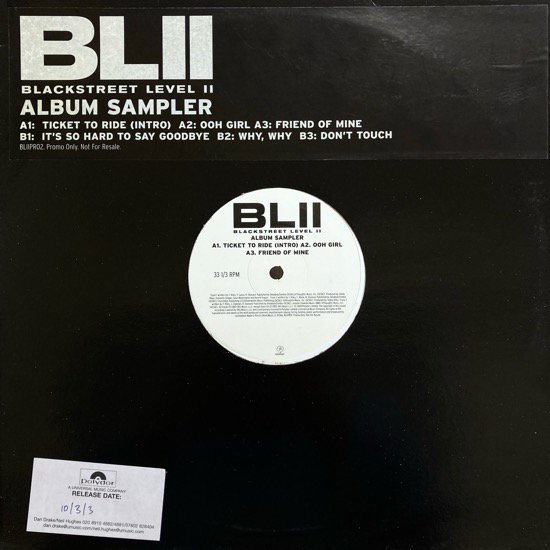 BLACKSTREET / LEVEL II ALBUM SAMPLER (2003 UK PROMO ONLY)