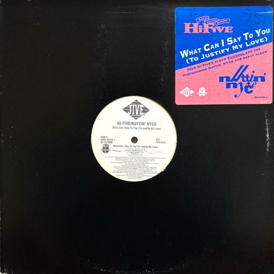 HI-FIVE & NUTTIN' NYCE / WHAT CAN I SAY TO YOU (TO JUSTIFY MY LOVE) (1994 US ORIGINAL PROMO)