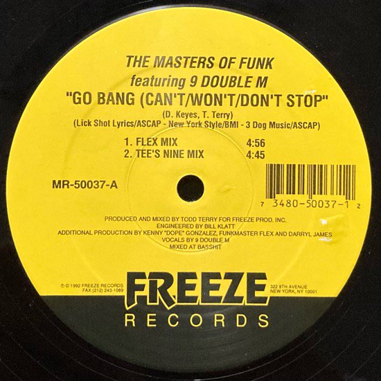 THE MASTERS OF FUNK FEATURING 9 DOUBLE M / GO BANG (CAN'T / WON'T / DON'T STOP)