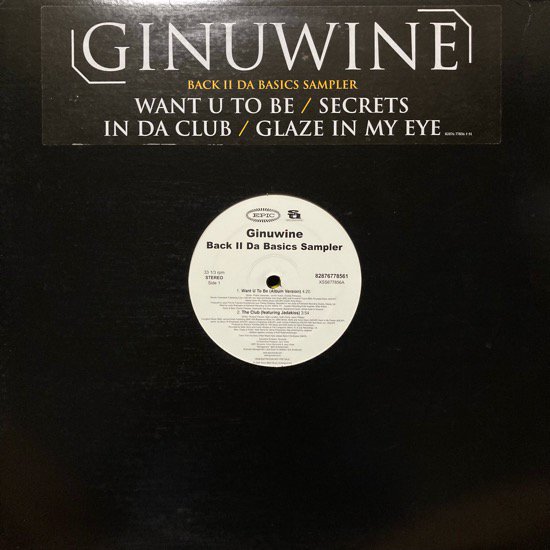 GINUWINE / BACK II DA BASICS SAMPLER (2005 US ORIGINAL PROMO ONLY)