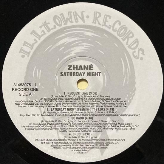 ZHANÉ / SATURDAY NIGHT (1997 US ORIGINAL) - SLASH RECORD