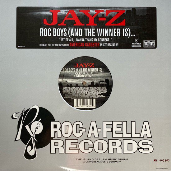 JAY-Z / ROC BOYS (AND THE WINNER IS)... (2007 US ORIGINAL LIMITED PRESS)