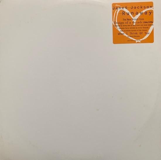 JANET JACKSON / RUNAWAY b/w WHEN I THINK OF YOU (1995 US ORIGINAL PROMO ONLY W-PACK12)