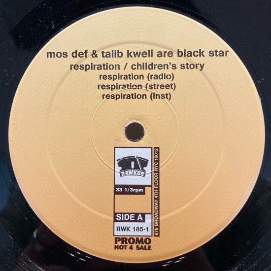 MOS DEF & ARE BLACK STAR /   RESPIRATION / CHILDREN'S STORY (1999 US ORIGINAL PROMO ONLY)