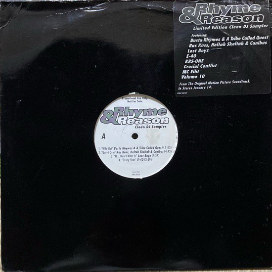 VARIOUS / RHYME & REASON CLEAN DJ SAMPLER (1997 US ORIGINAL PROMO ONLY)