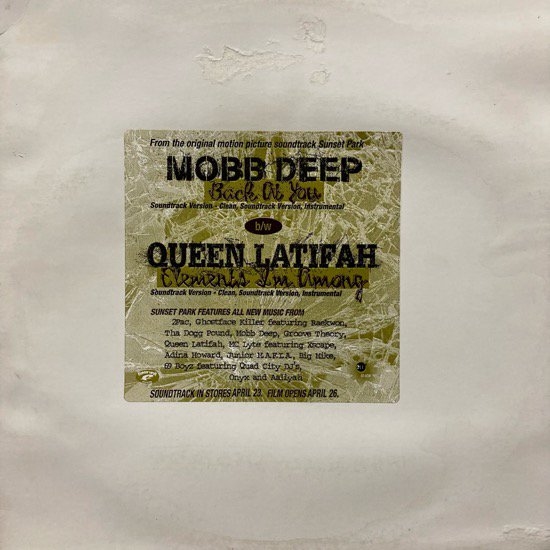 MOBB DEEP / BACK AT YOU b/w QUEEN LATIFAH / ELEMENTS I'M AMONG (1996 US ORIGINAL PROMO ONLY)